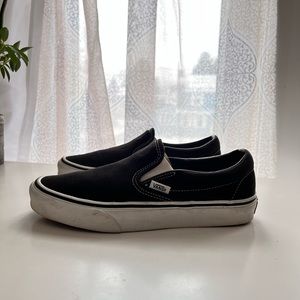 Black slip on Vans